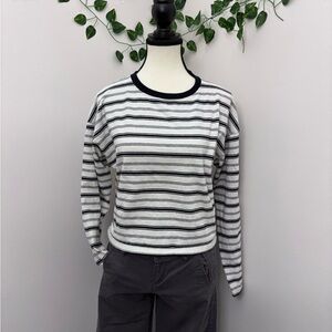 NWOT Niko And ... Striped Long Sleeve Tee 100% cotton Japan Oversized Shirt